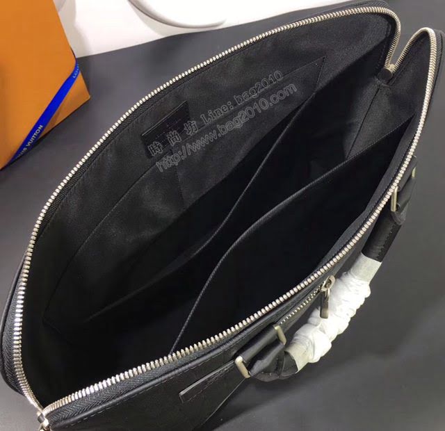 lv新款包包 路易威登Avenue Soft公事包 Damier Infini格紋皮革 lv時尚商務男士公事包 N41019   ydh3887